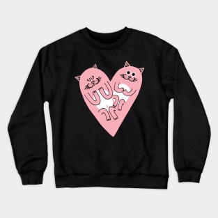 Cat heart Crewneck Sweatshirt